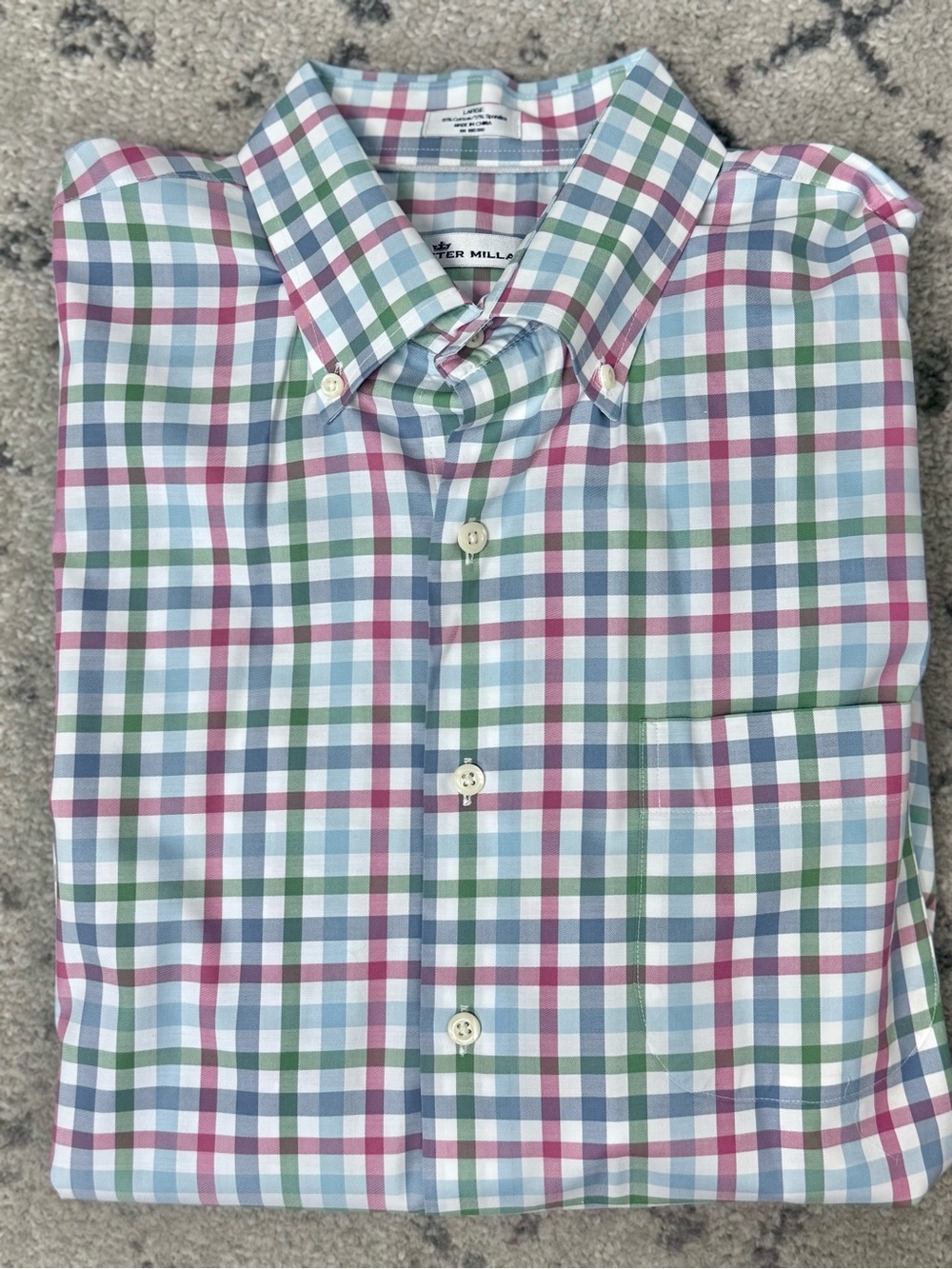 Peter Millar Men’s Multicolor Plaid Button-Down Shirt